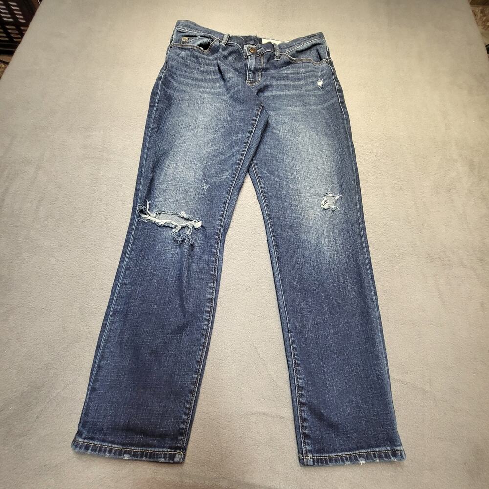 Treasure & Bond Jeans Womens 28 Blue Boyfriend Fit Distressed Ripped Denim Pants